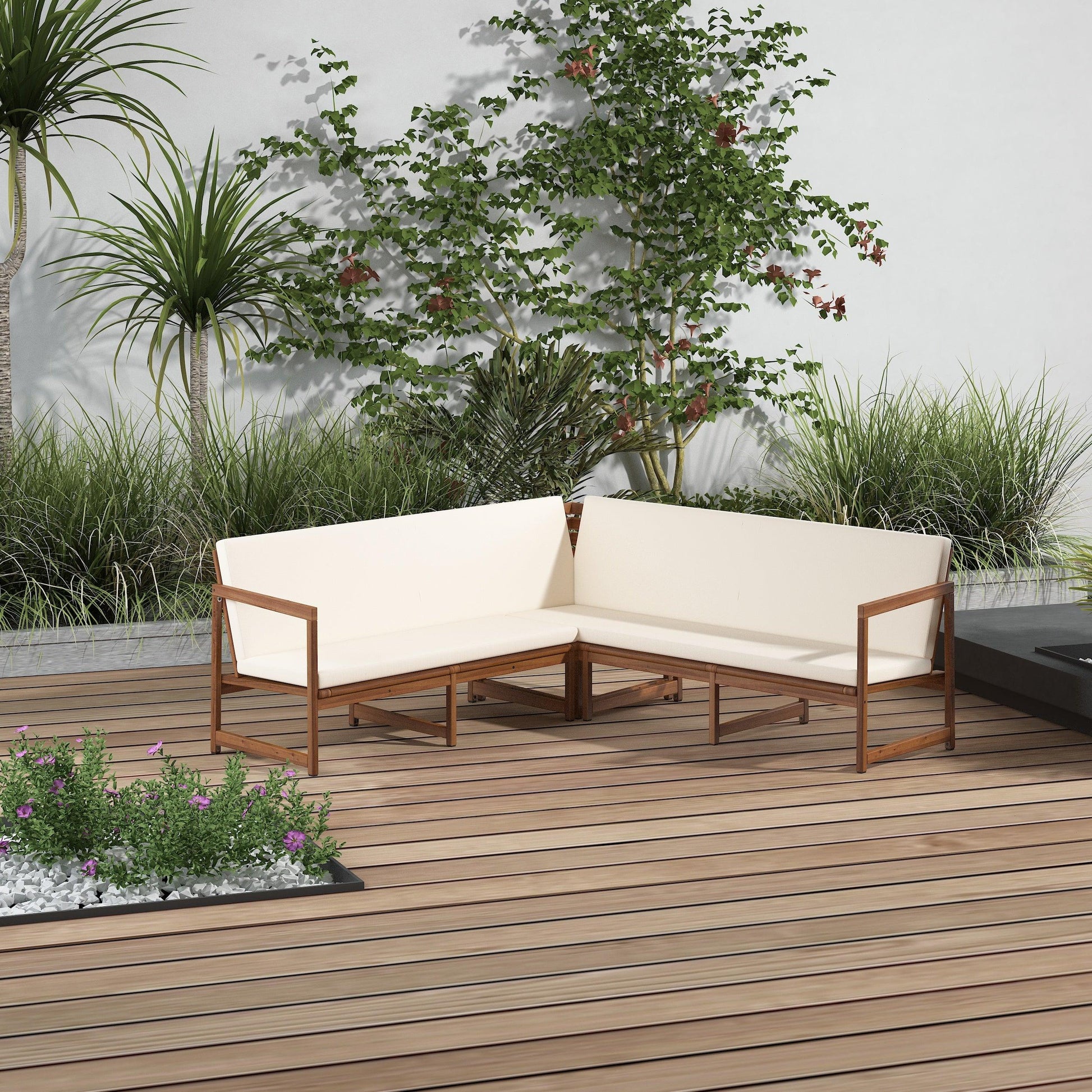 2-delig - Hoekbankkussen met rugleuning - Outdoor