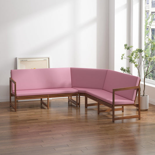 Hoekbankkussen met rugleuning en trapeziumhoek