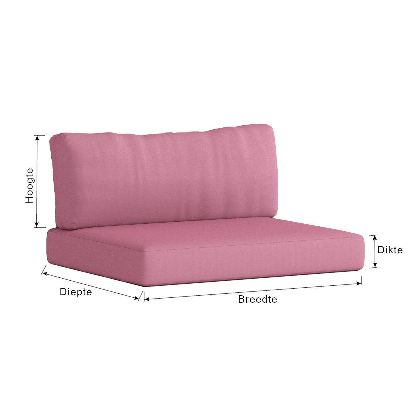 Zitkussen met flopkussen rugleuning