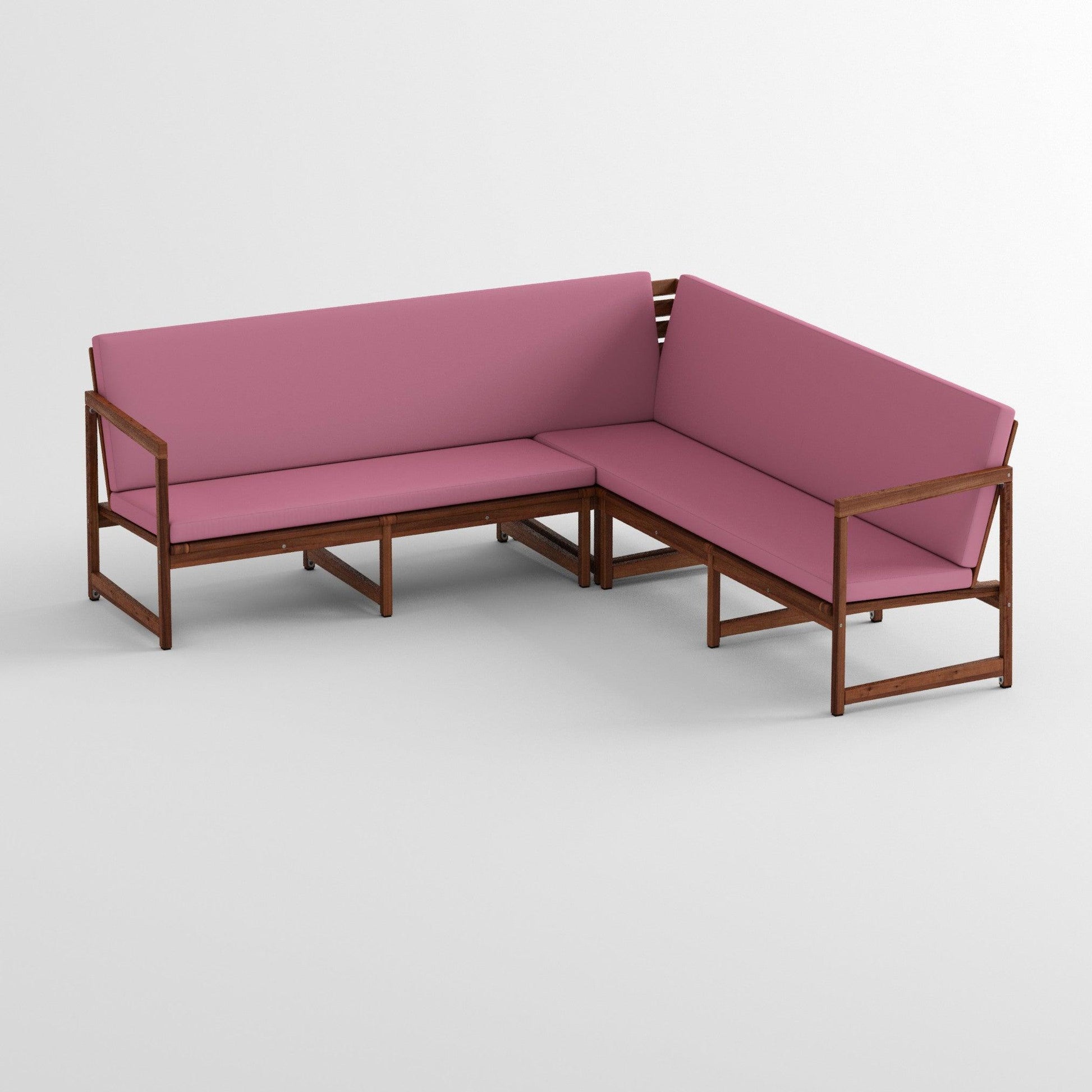 Outdoor hoekbankkussen met rugleuning - 2-delig