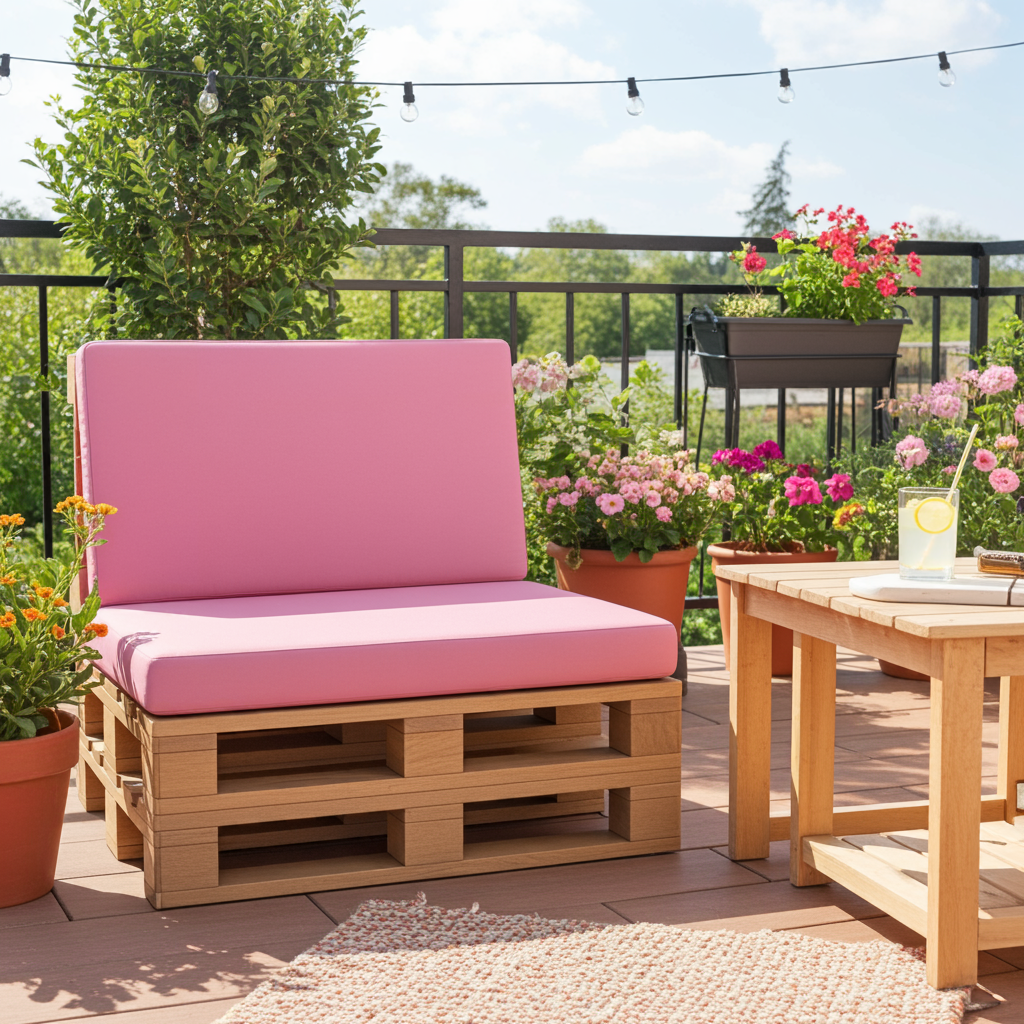 Palettenkissen mit Rückenlehne nach Mass