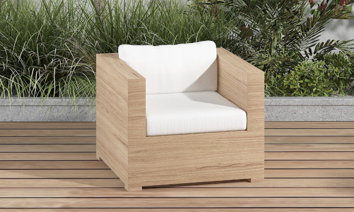 Outdoor lounge zitkussen met los rugkussen