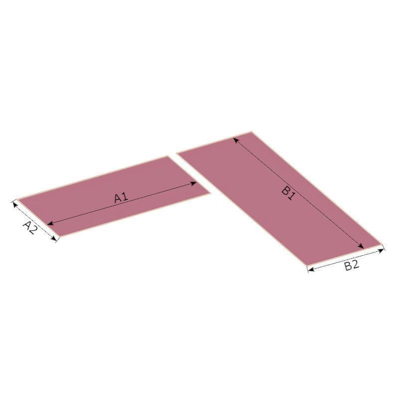 2-delig - Hoekbankkussen - Afmetingen