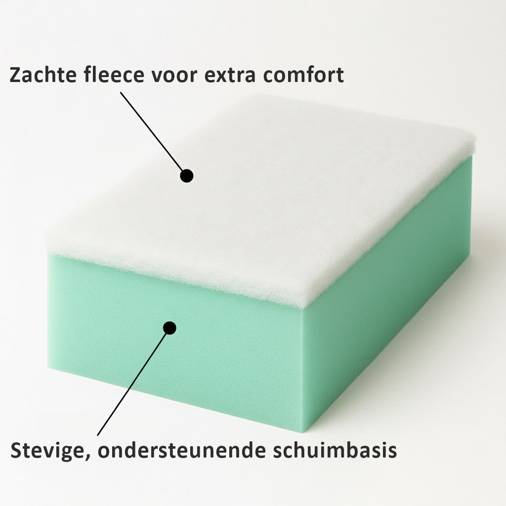 Kussen met schuimvulling en fleece