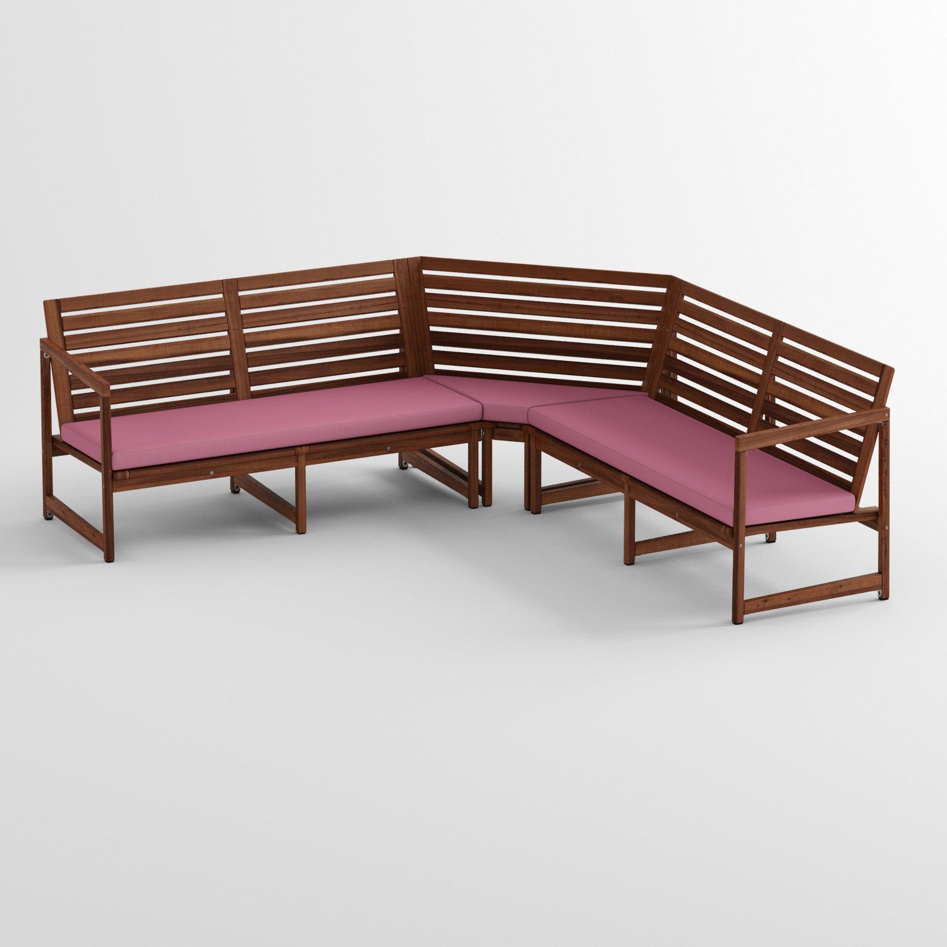 Outdoor Eckbankauflage - 3 Teilig